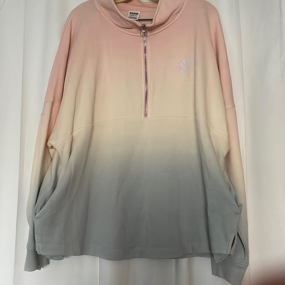 EUC - PINK Victoria Secret 3 quarter zip sweater - Picture 1 of 7